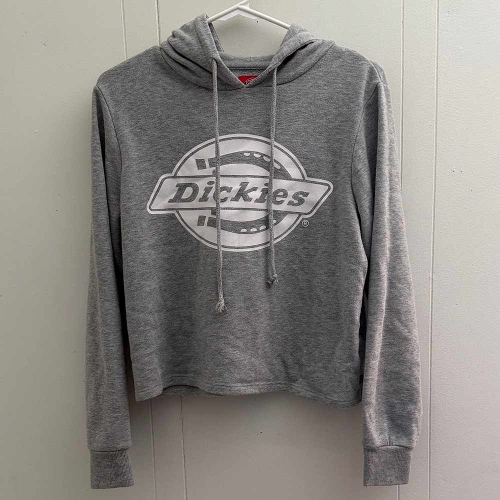 Dickies Gray Hoodie with Red Logo Tag